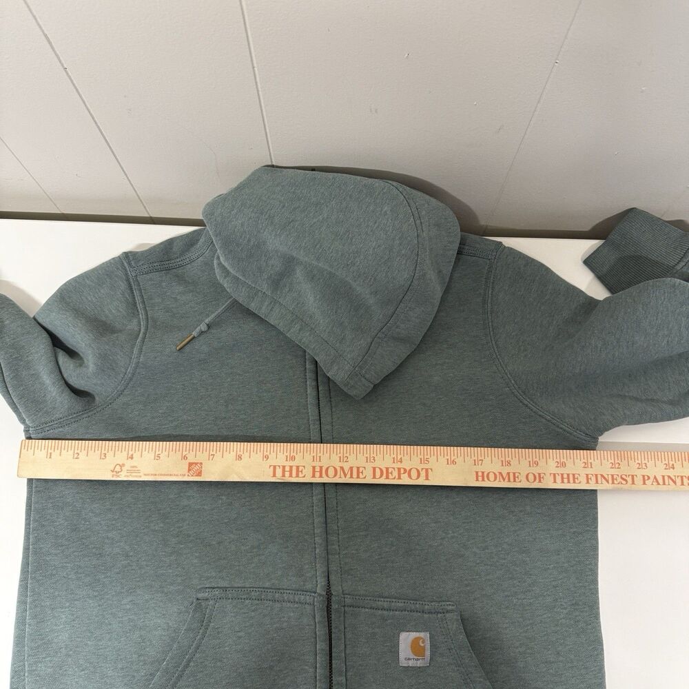 Carhartt Clarksburg Full Zip Hoodie Relaxed Fit Sage Green 102788 354 Women M - Picture 9 of 12